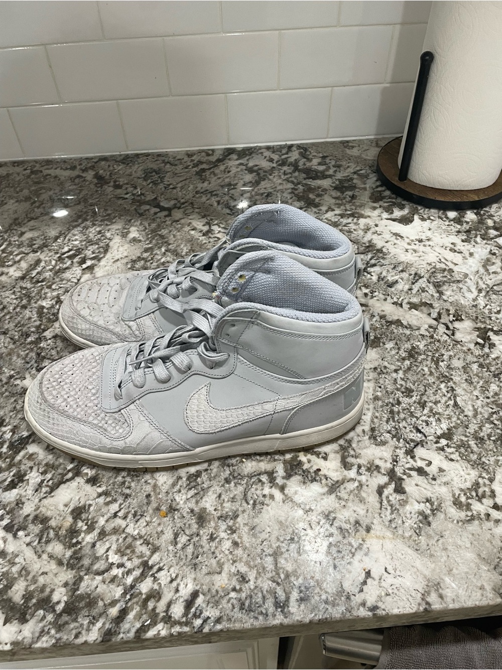 Nike Light Gray High-Top Sneakers